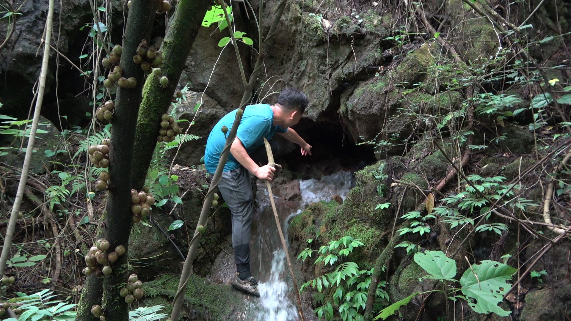 大山深处发现一个山洞水源，村民称为龙吐水，小伙直呼太壮观了
