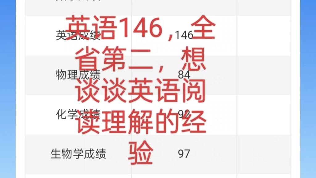 希望你能看见的高中英语学习经验（二）