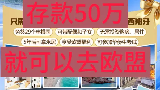欧盟zui简单的方式就是它了，存款50万就可以去欧盟#欧洲#欧洲身份