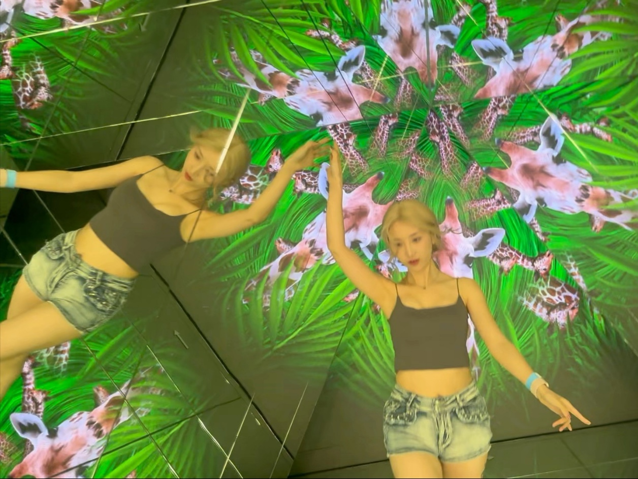 What is this woman doing?