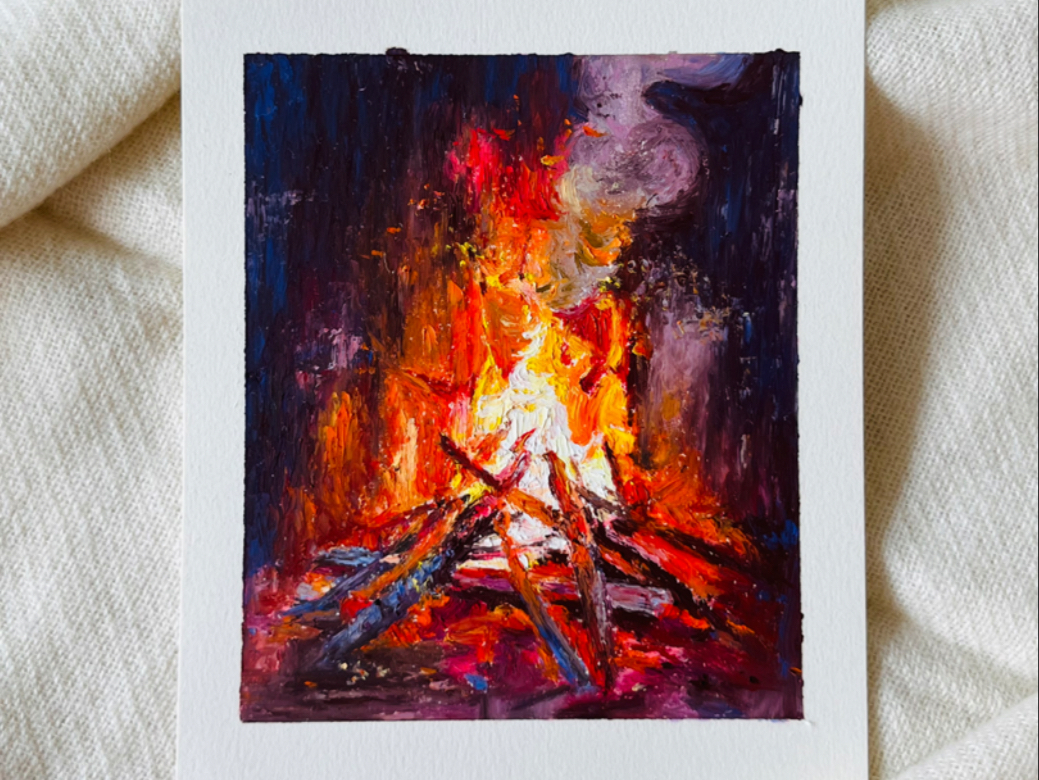 ✨🔥炽焰舞长风｜油画棒