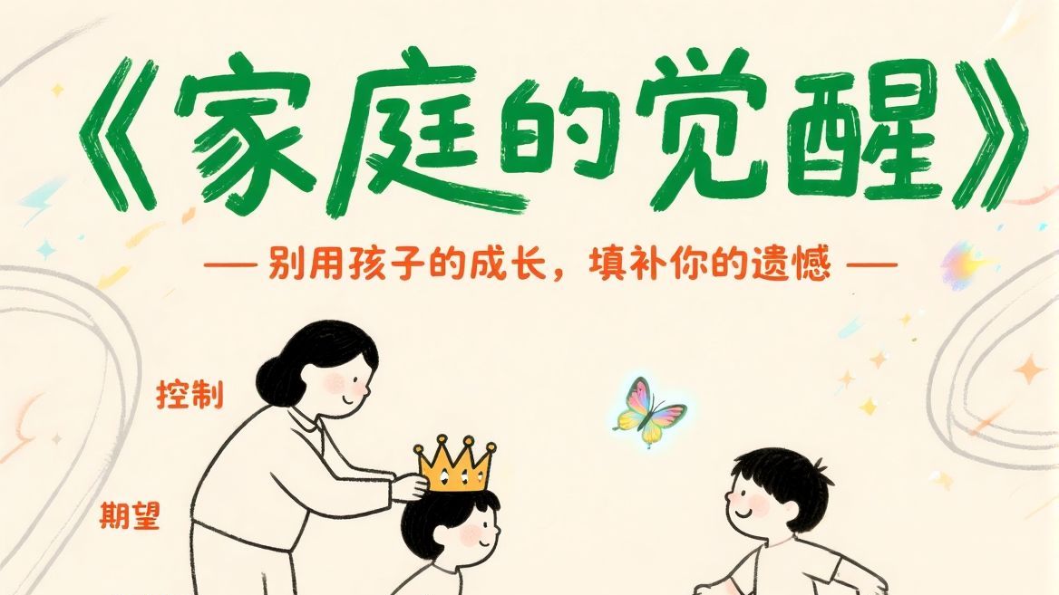 多少父母困在'为你好'的执念里？硬啃3遍《家庭的觉醒》，这10个扎心真相：你爱的可能不是孩子，是你自己的焦虑