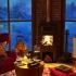 【白噪音】超长8小时丨舒适的冬季小角落（坐下喝杯热茶吧）：温暖的壁炉+窗外暴风雪