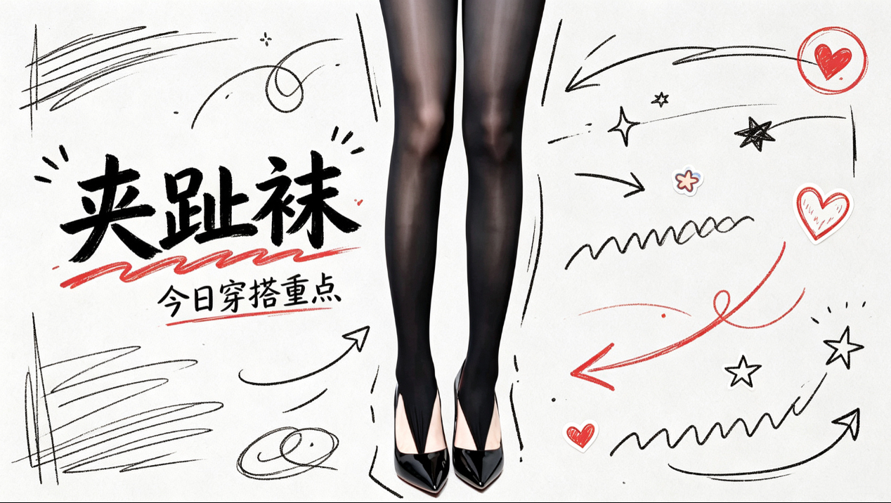 今天试穿一款神奇的丝袜产品 丨 夹趾袜