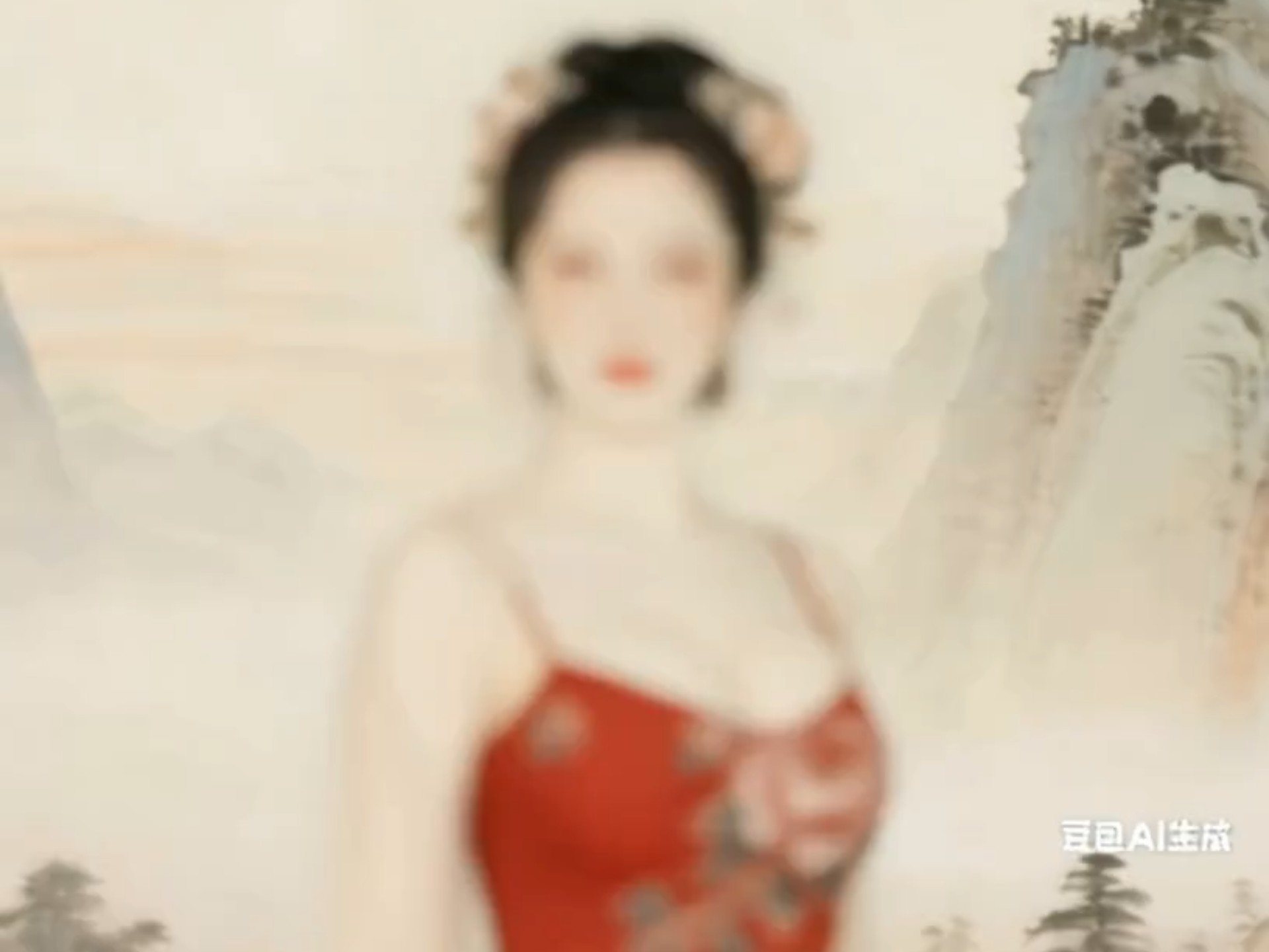 胆大的古画美人