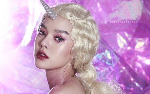 【泰国美妆】化身独角兽一起飞去仙境吧 梦幻的犄角妆容 || ticha the