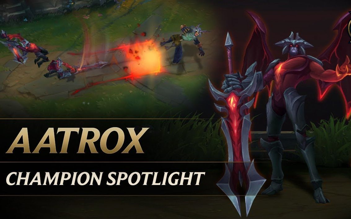 英雄联盟 英雄介绍：暗裔剑魔 - 亚托克斯 (吨叔版+日语+英语)