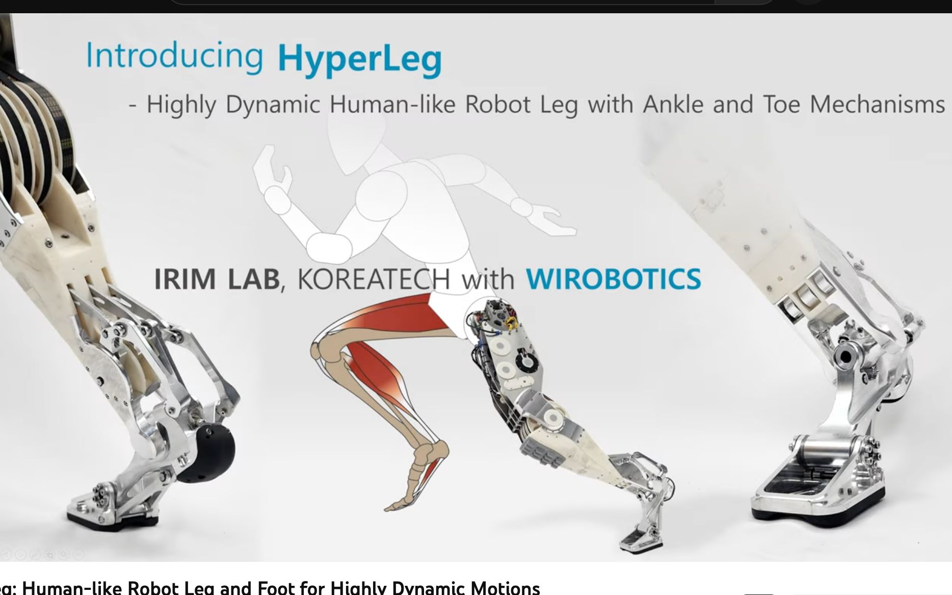 HyperLeg：用于高动态运动的类人机器人腿和脚｜2023【韩国技术教育大学】