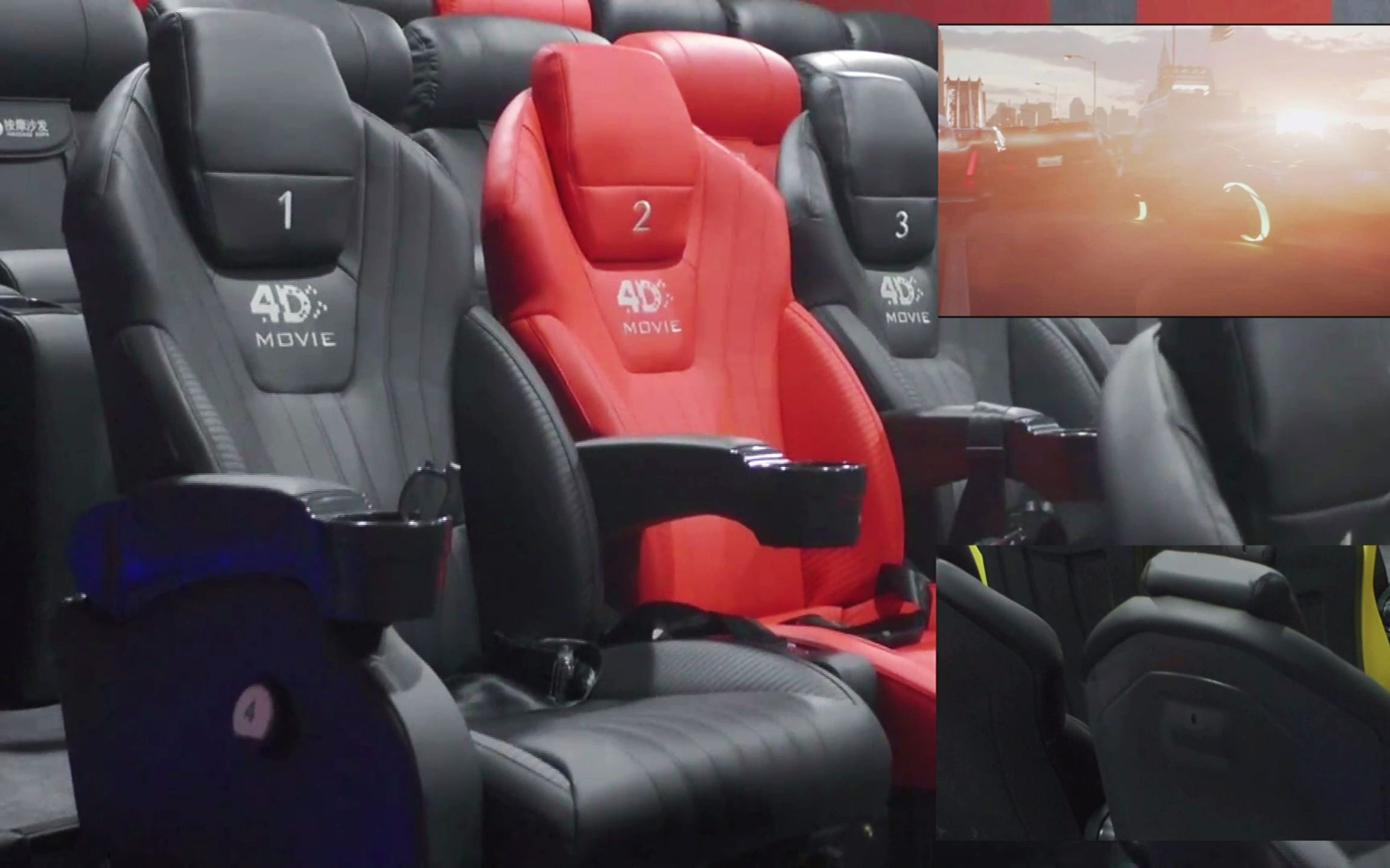 4D5D动感影院座椅与电影影片同步效果展示科普视频