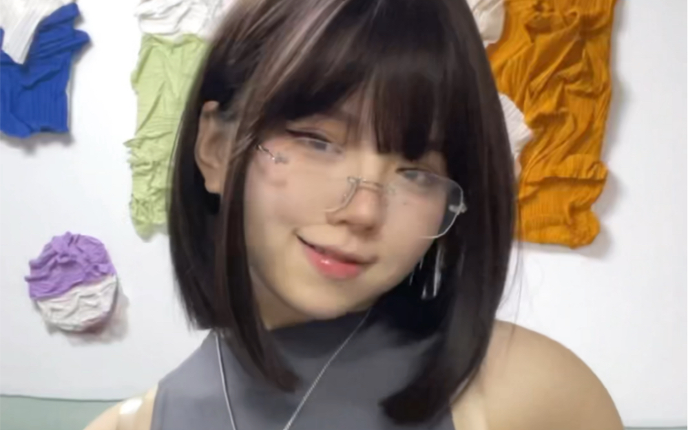 Your short hair and glasses.