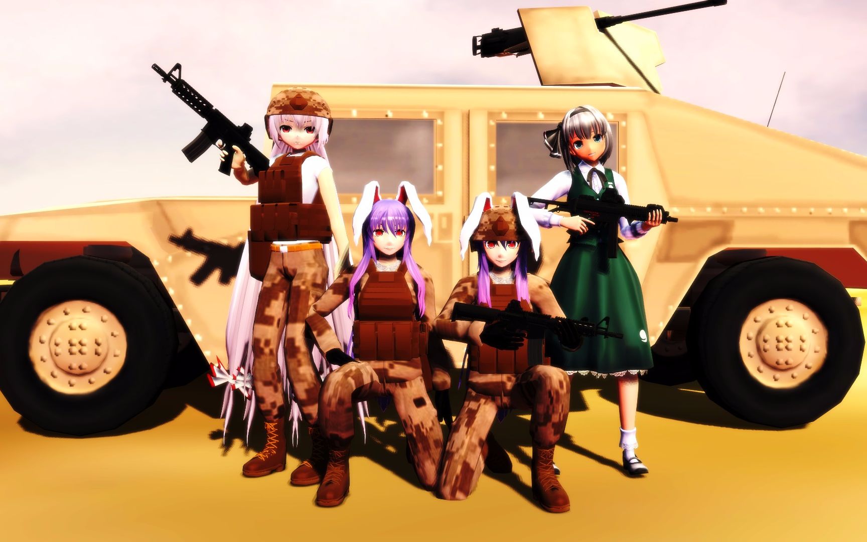 【东方mmd】仿黑鹰坠落 (铃仙)