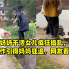 重庆妈妈干活女儿疯狂捣乱，一系列操作引得妈妈狂追，网友看傻眼