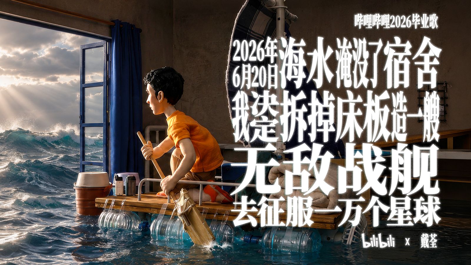 2026年6月20日海水淹没了宿舍我决定拆掉床板造一艘无敌战舰去征服一万个星球