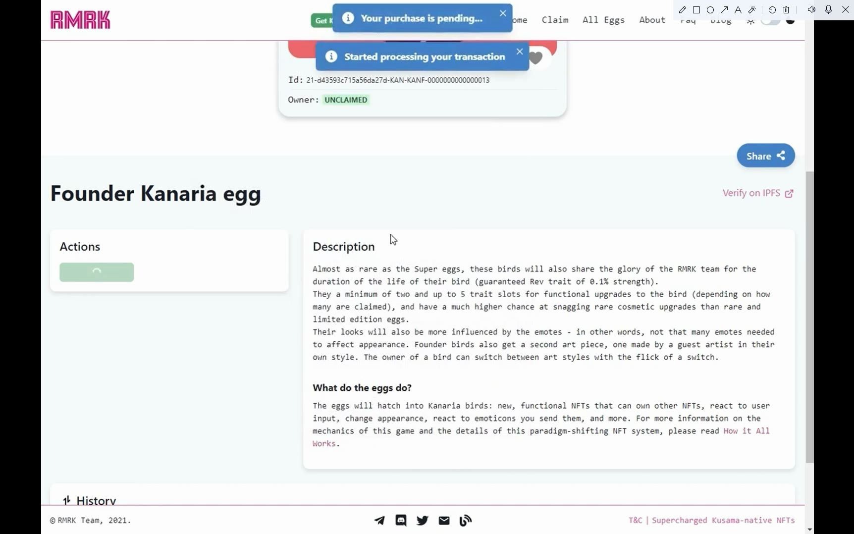  ksm nft kanaria Egg bilibili