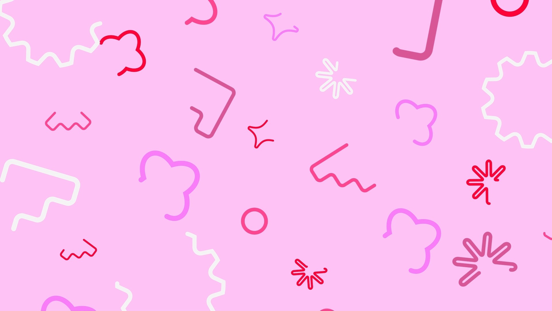 【舞台背景】53- 粉色涂鸦线条元素向下滚动动态循环视频背景❤️ 可爱卡通舞蹈晚会年会循环动画