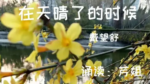 现代诗朗诵《在天晴了的时候》，对生活的真切的爱，生活成诗。作者：戴望舒