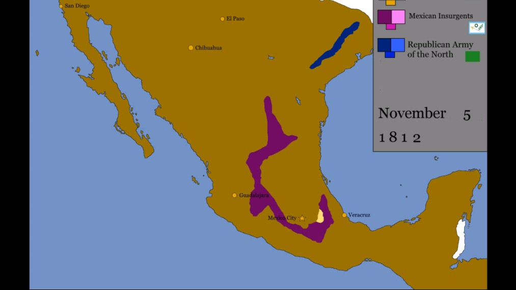 墨西哥独立战争 每五天战线变化