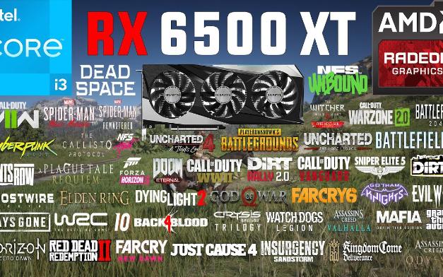 RX 6500 XT2023年六十款热门游戏测试。