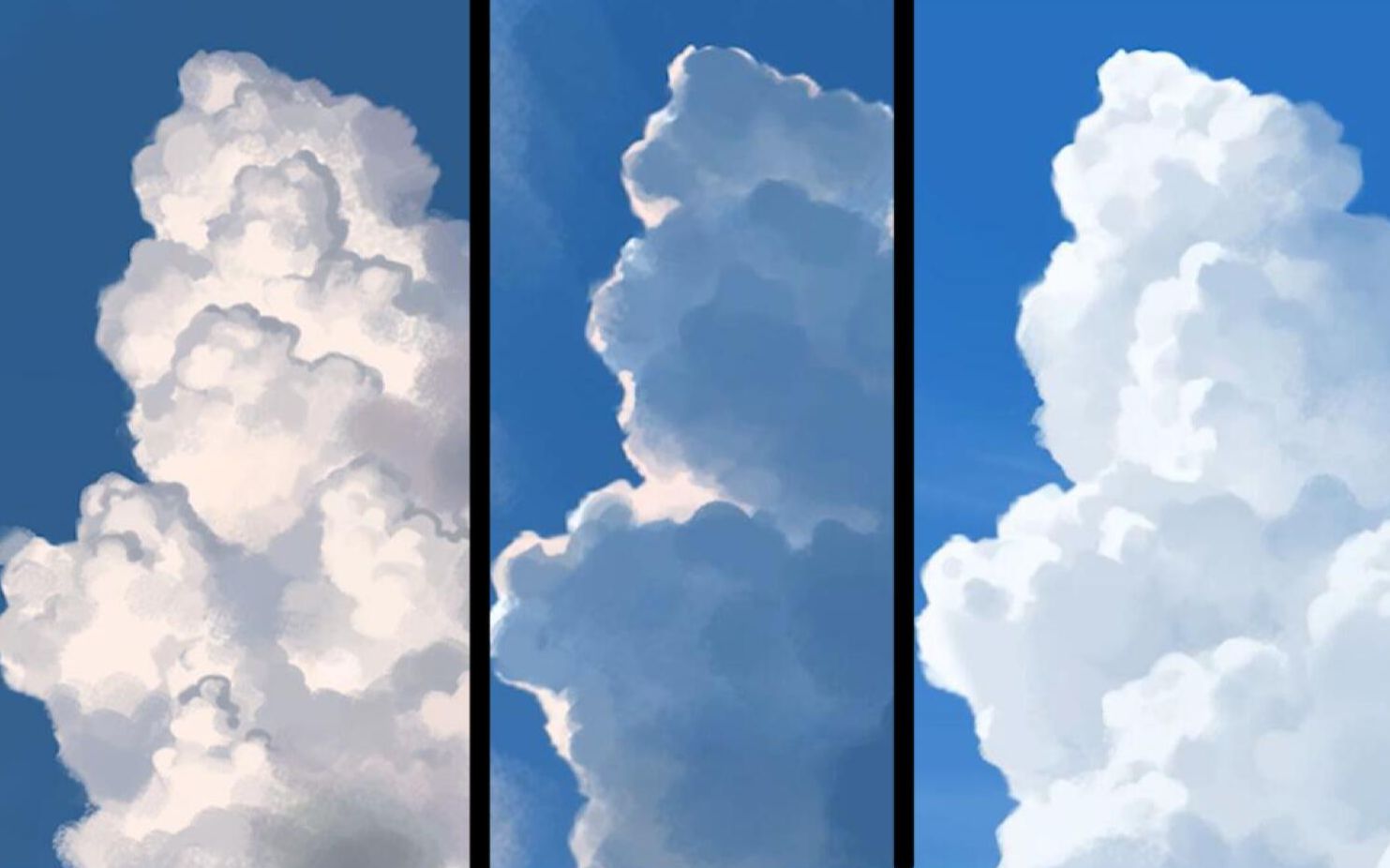 一分钟看懂三种云的画法