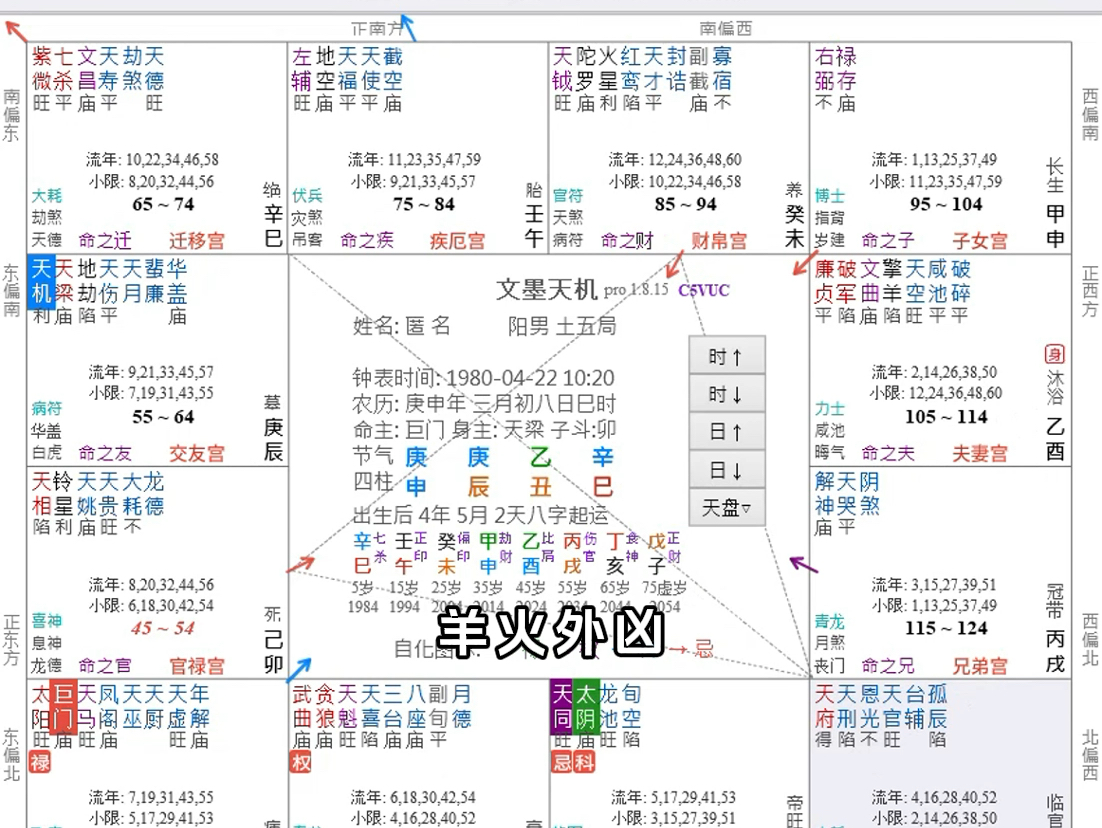 紫微斗数之——府相朝垣格局、大运、流年详细分析