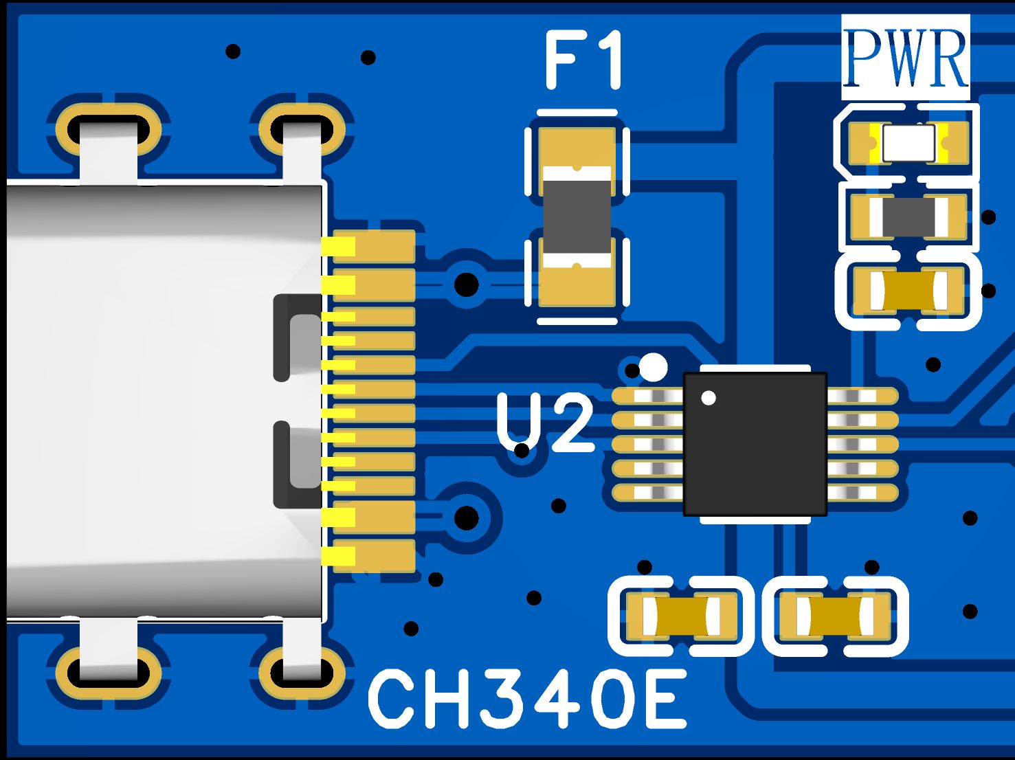 STC51单片机下载器-CH340E（带防倒灌功能） PCB布局布线