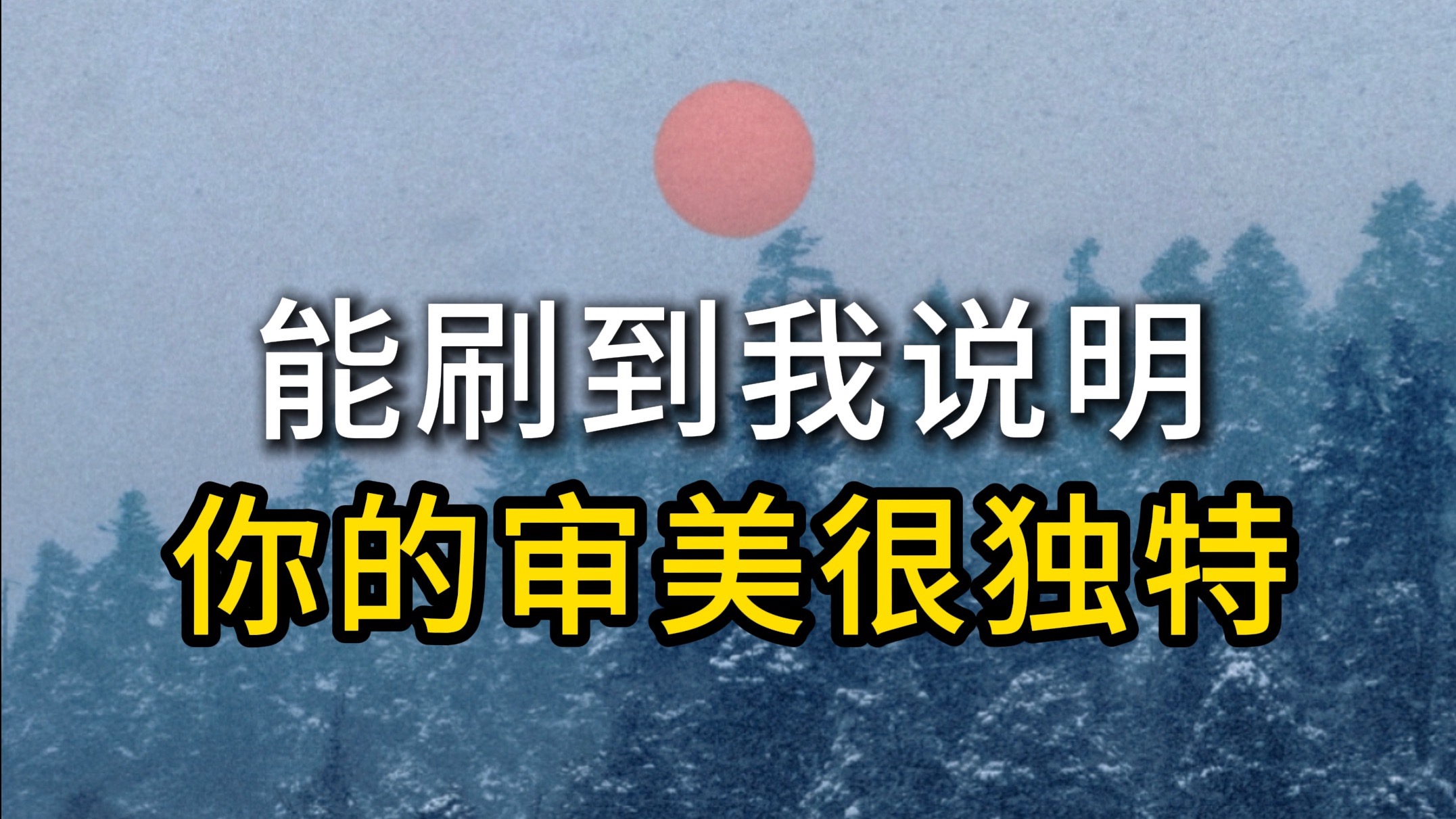 不加标签刷到我，说明你审美很独特！