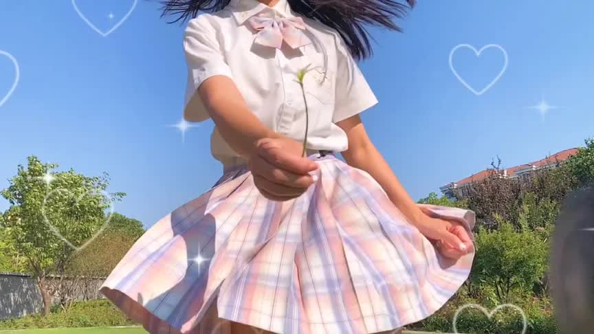 jk制服转圈圈大合集全程高能卡点一次看个够