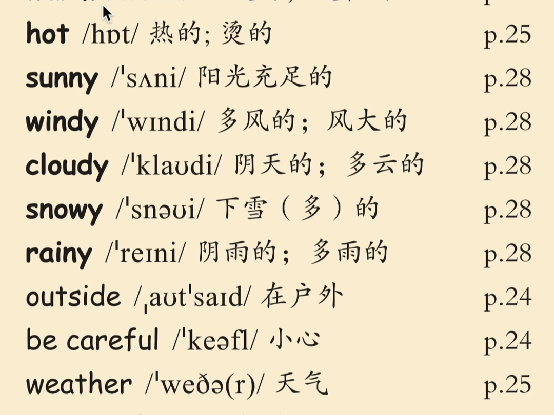 四年级人教pep下册英语Unit3单词录音