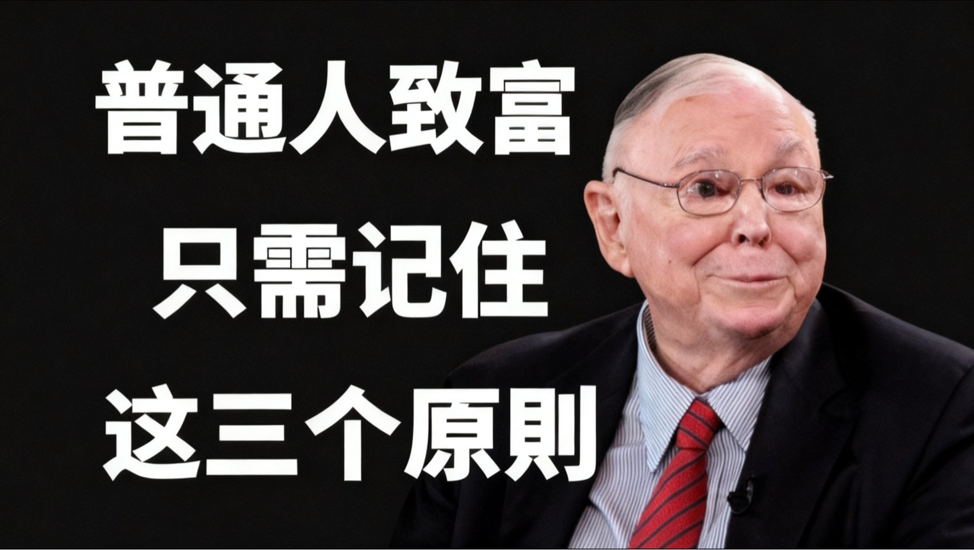 查理芒格：普通人致富，只需记住这三个投资原则！