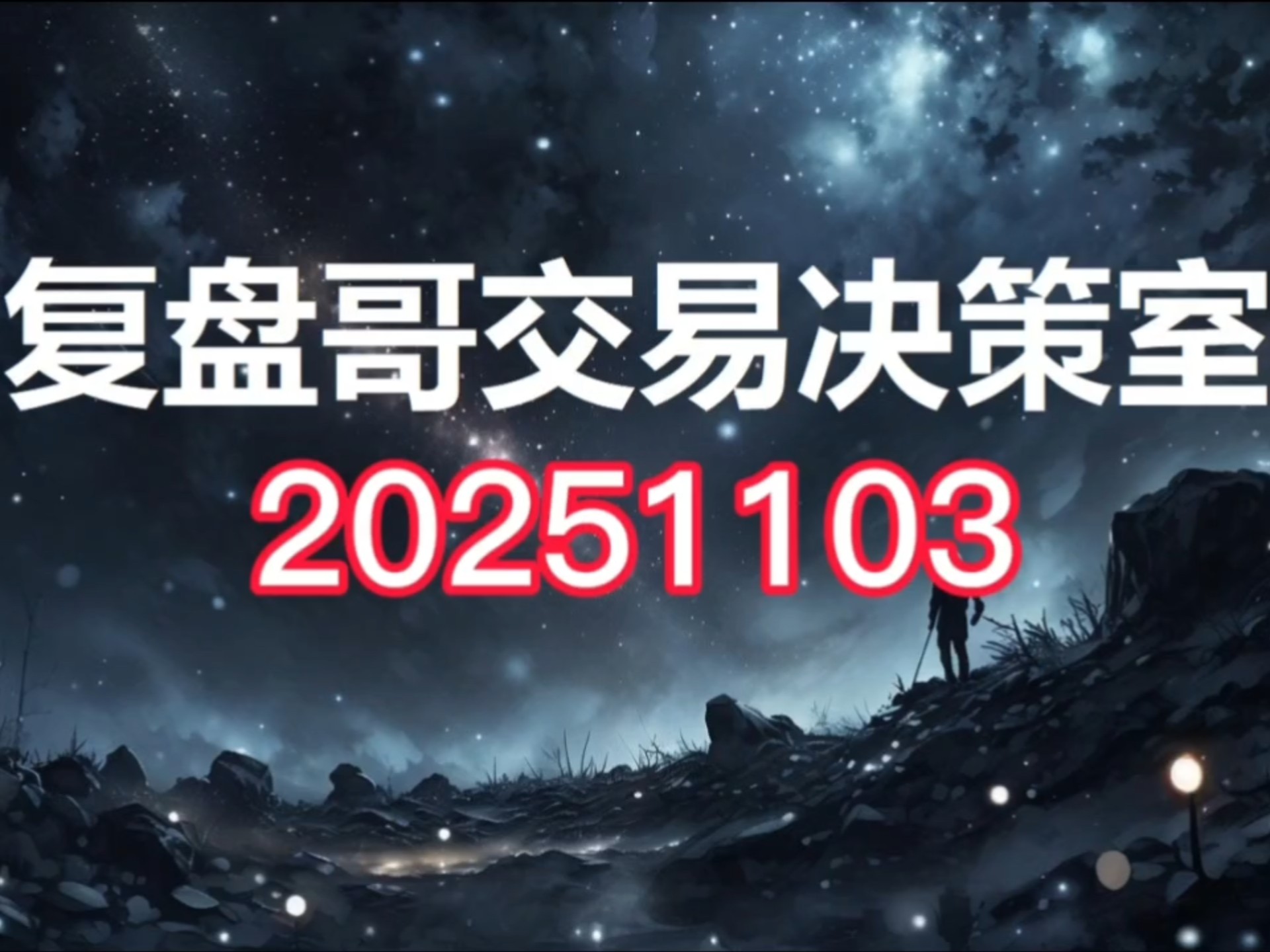 复盘哥交易决策室20251103