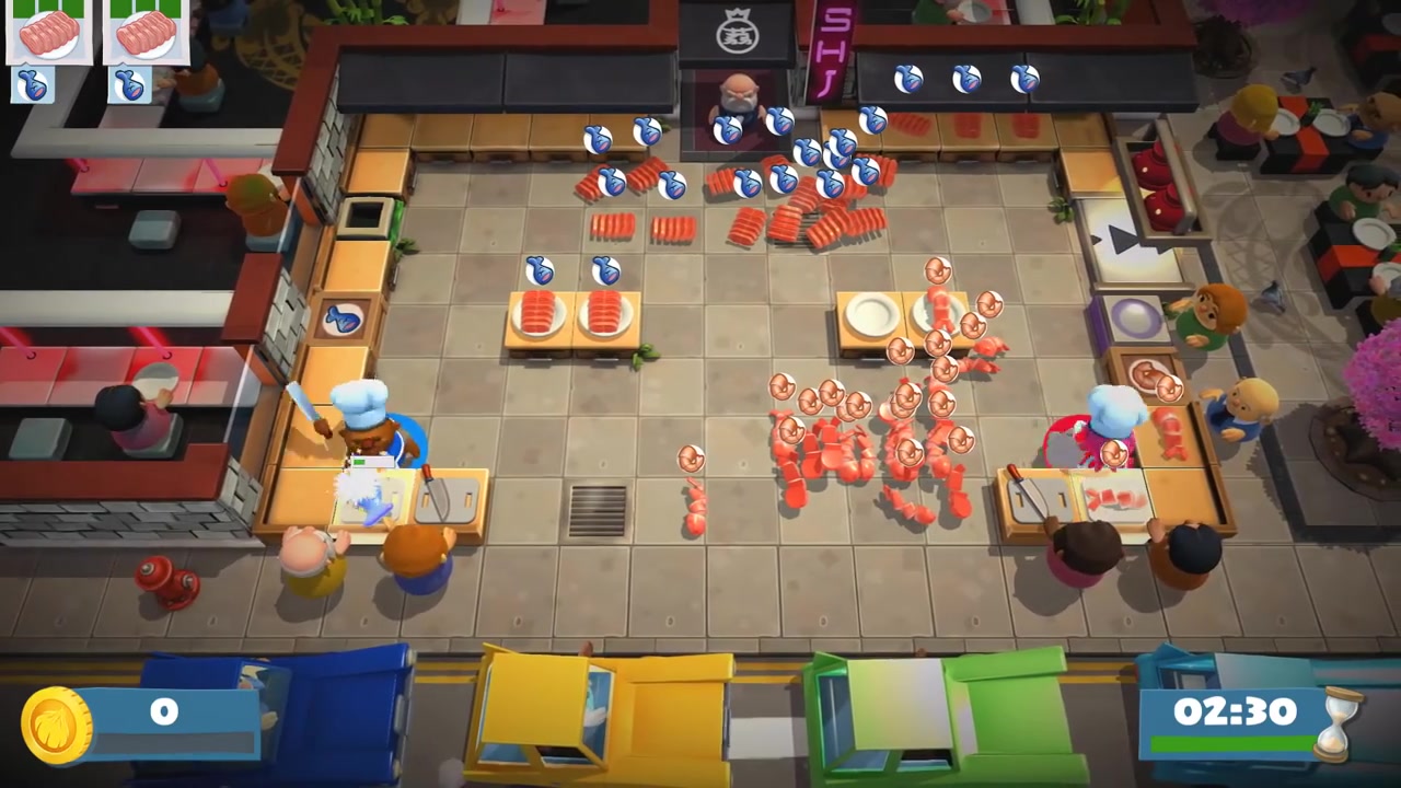 [分手厨房]【overcooked 2】外网大神 MixarThe 的四星通关视频 Level 1哔哩哔哩bilibili