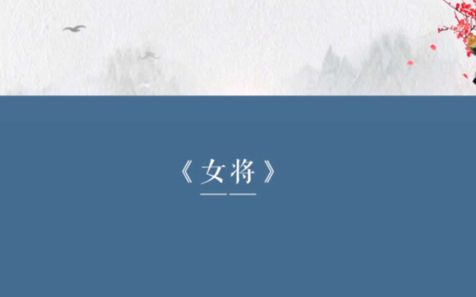 【阅读笔记(7《女将—张佳音