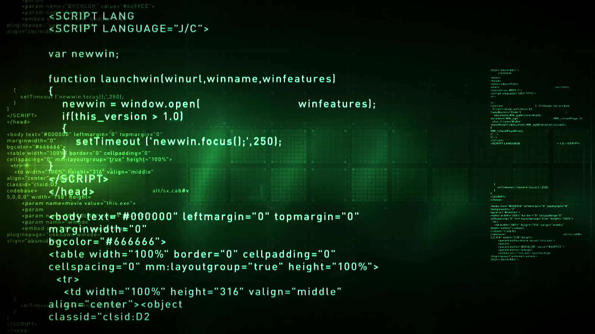 动态桌面素材--黑客代码