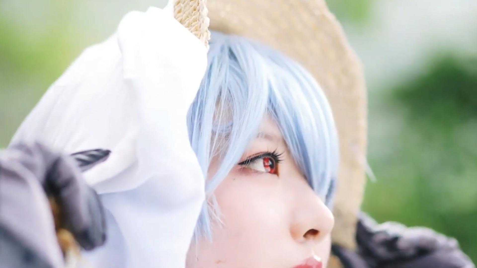 [QCos]Evangelion EVA Ayanami Rei Village Cosplay