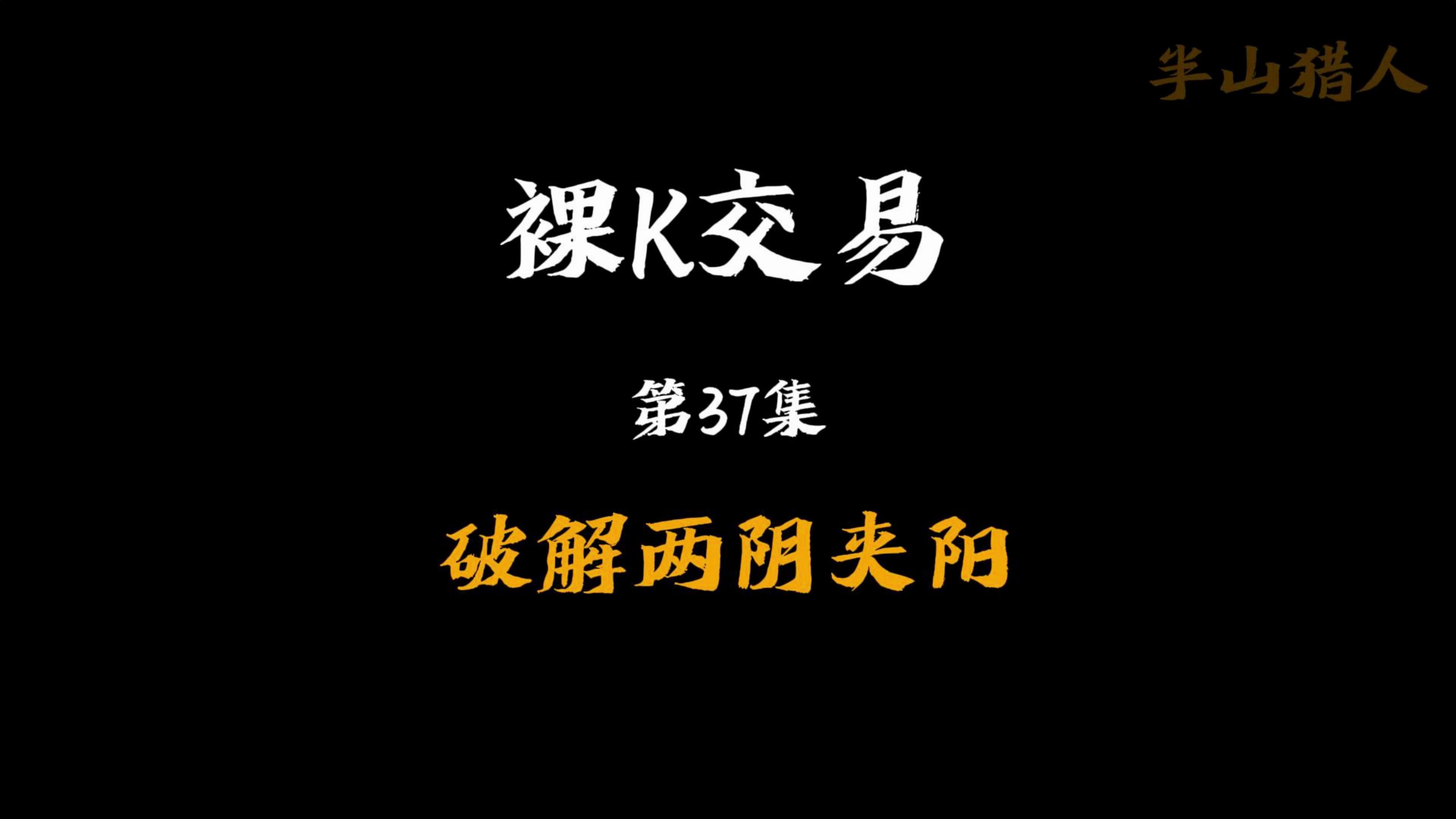 裸K交易37集两阴夹阳
