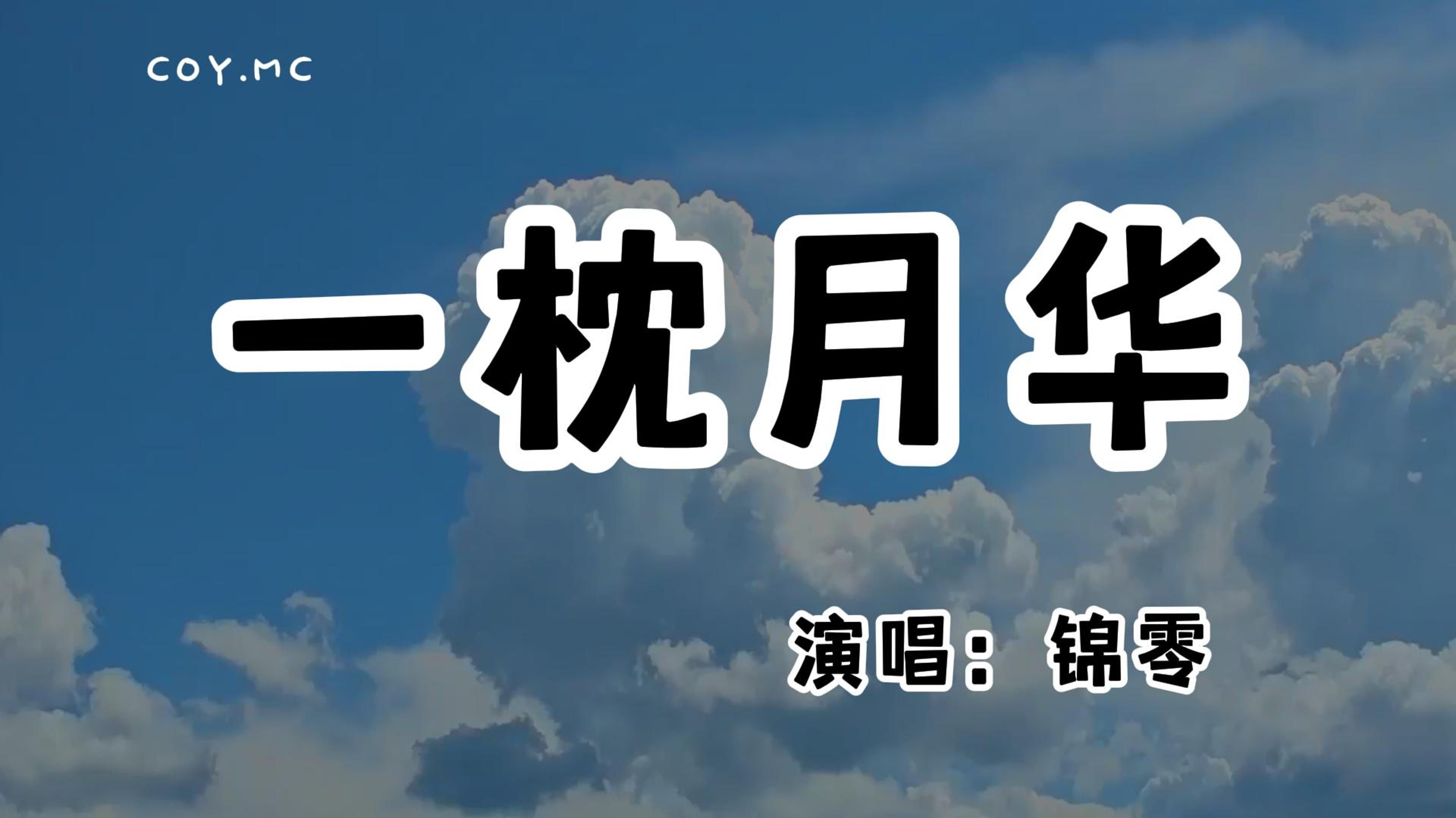 锦零 - 一枕月华『几多思慕佐酒 不知该如何开口』（动态歌词/Lyrics Video/无损音质/4k）