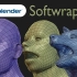 动态拓扑！Blender插件 Softwrap 2.1 智能动态拓扑插件，运行自定义的软体模拟缩裹工作流！