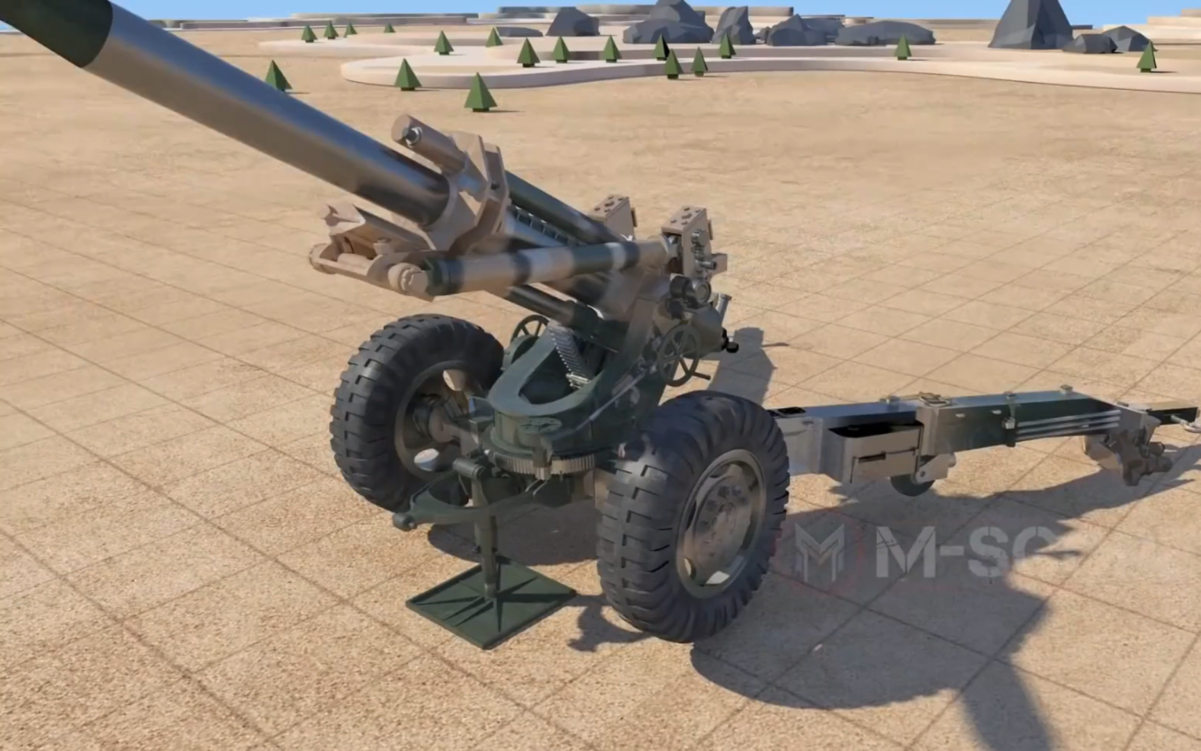 人人平等神器，155毫米榴弹炮工作原理，3D动画还原