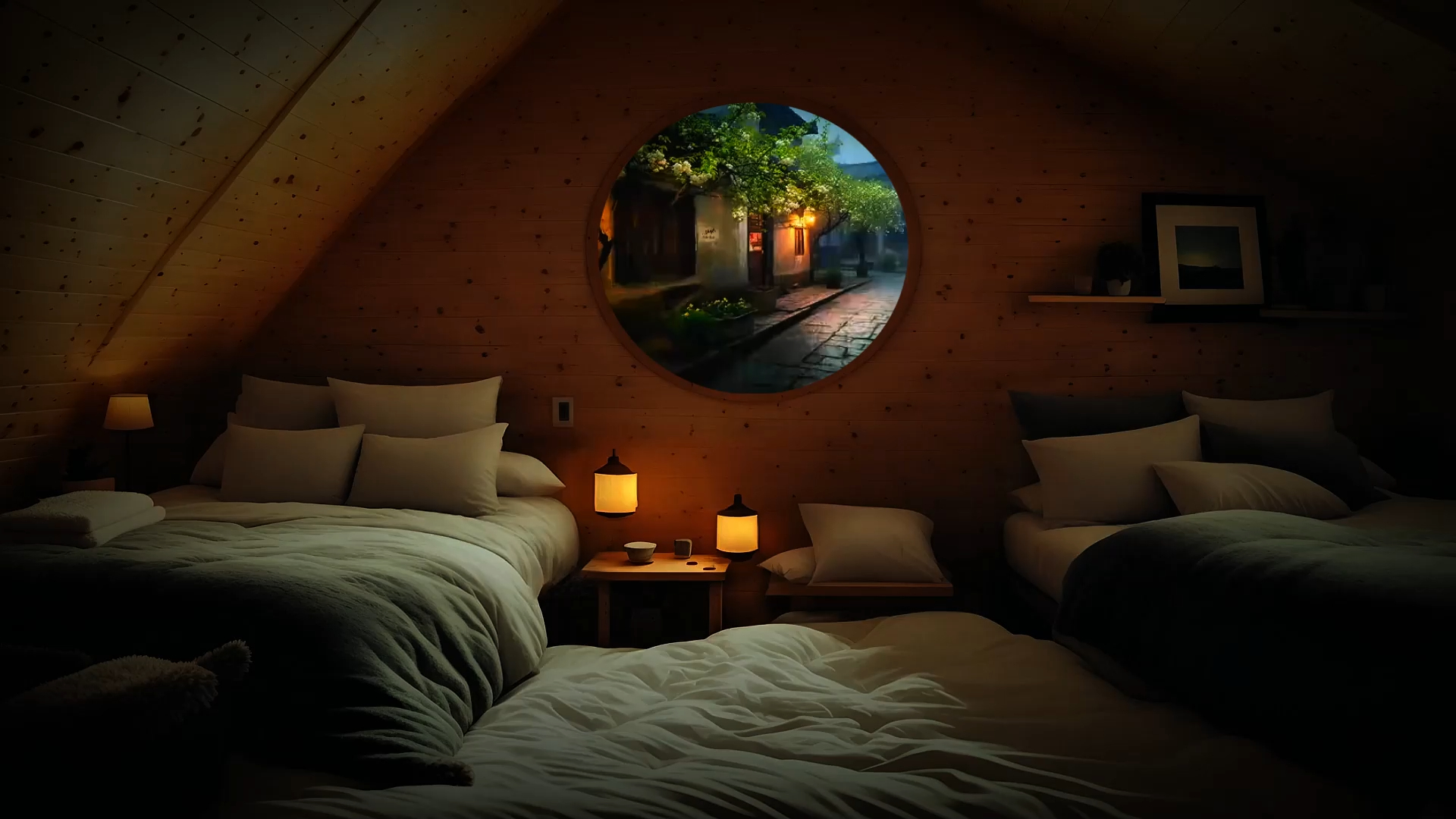 雨天舒服的小木屋放松入睡丨狂风暴雨助眠夜丨雨声白噪音