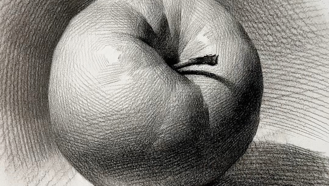 超简单的苹果画法