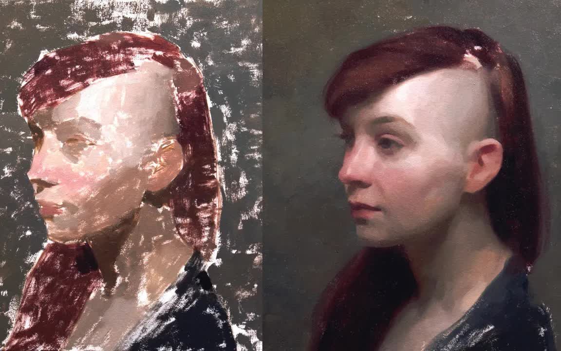 【油画过程】Paint Portraits FASTER using the Alla Prima Method