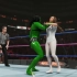 这次白丝袜妹子惨了，绿巨人大战白丝连体袜妹子，极限法则赛WWE2K19