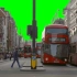 绿幕抠像伦敦街道车辆人群影视素材