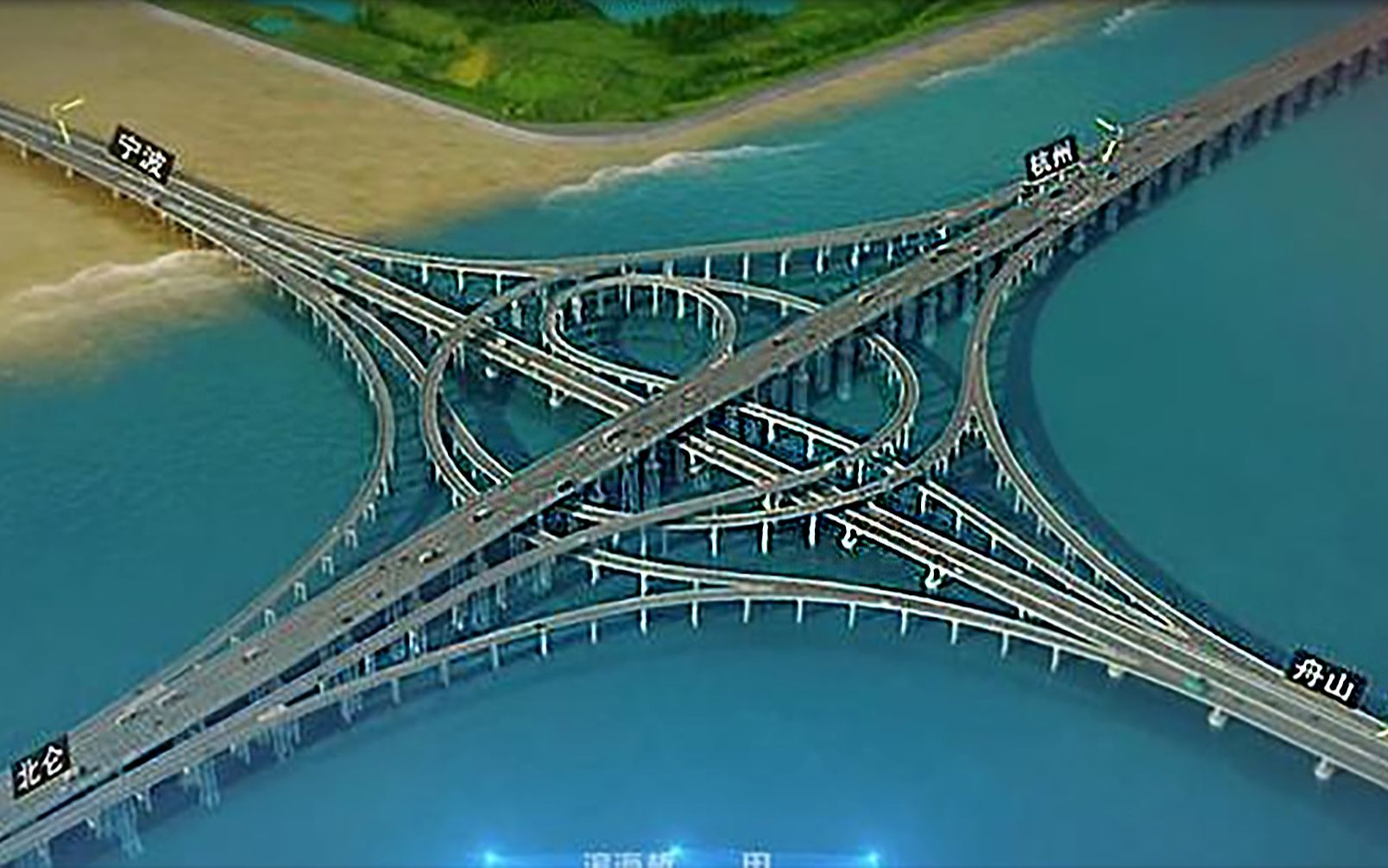 中国造海上立交桥，总长度9705米，规模亚洲排第一