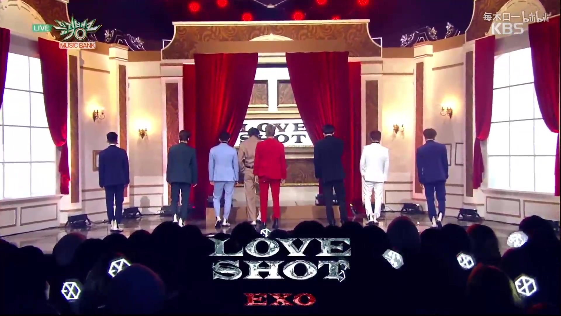 exo五辑后续loveshot三场无缝混剪!一秒变装