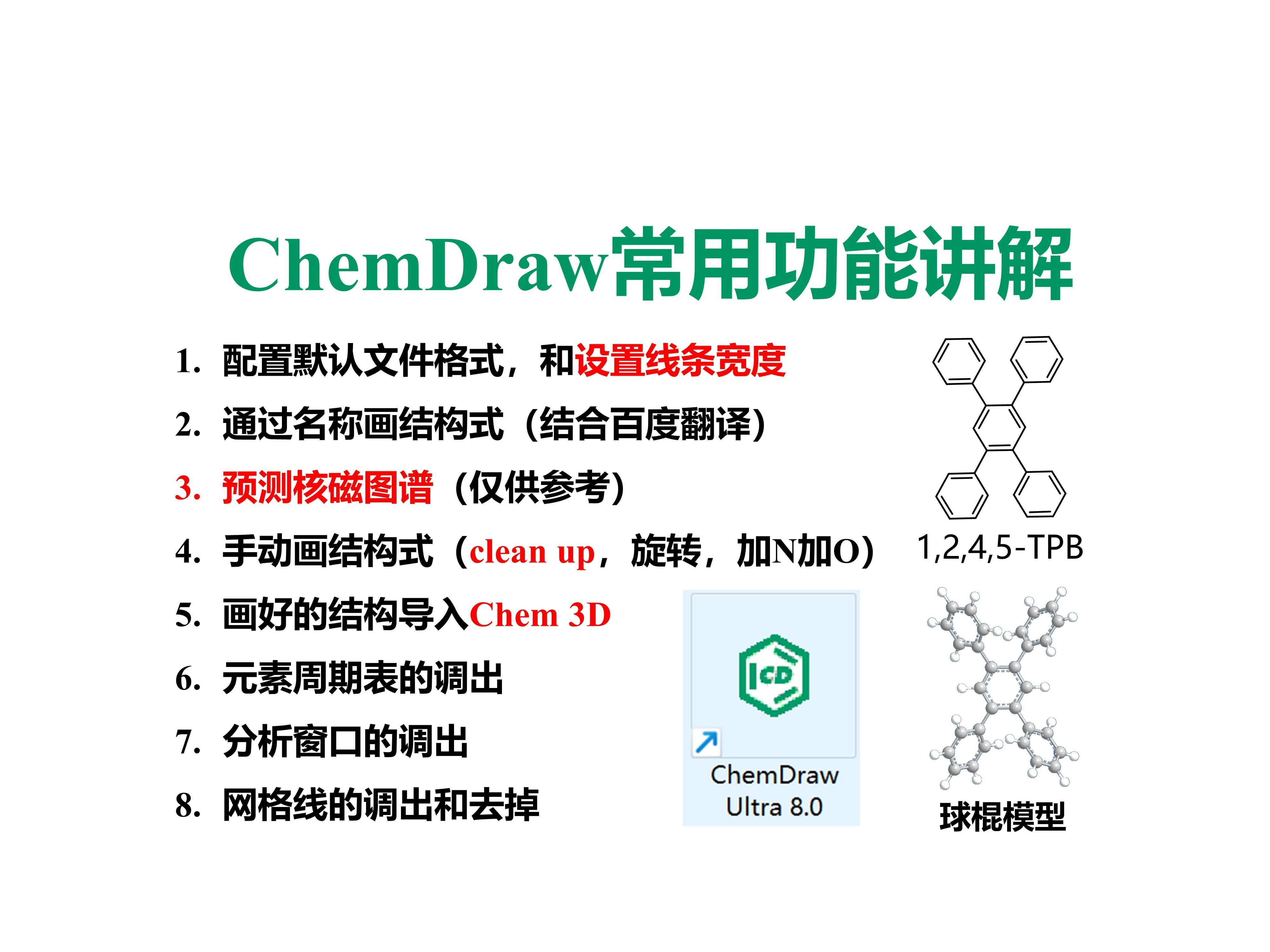 【ChemDraw】10 min常用功能讲解