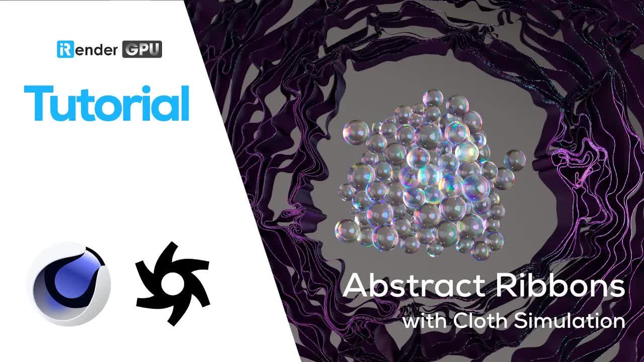 【中配】【C4D Scene Node】布料模拟的丝带效果