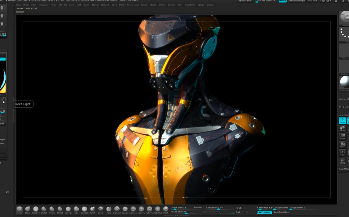 hard surface modelling in zbrush 4r6