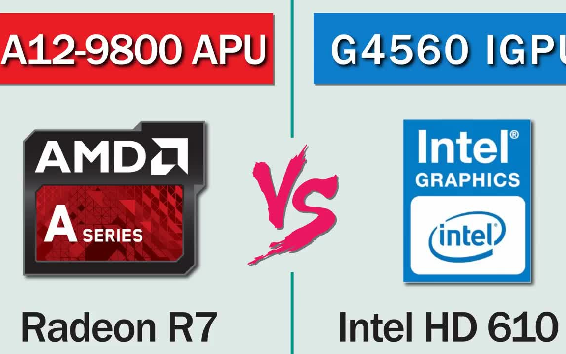 A12-9800 APU vs G4560 IGPU