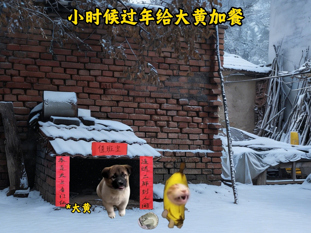 小时候过年给大黄加餐
